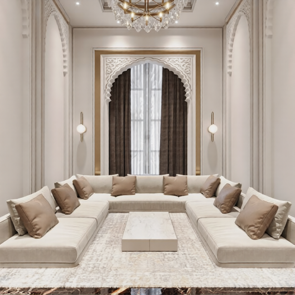 Alyara Ivory Arabic Sofa