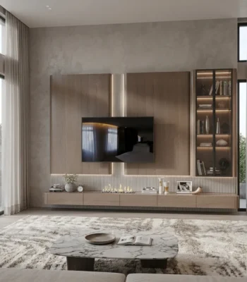 Aaden Entertainment Wall Unit with Shelves